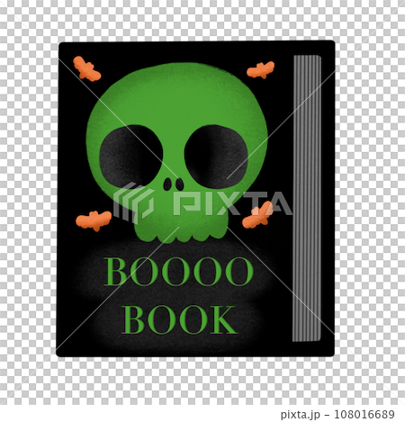 Halloween Black Book Magic Cartoon illustration For Halloween Festival Decoration 108016689