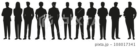 Corporate Silhouettes: Diverse Business Poses Corporate Silhouettes: Diverse Business Poses 108017341