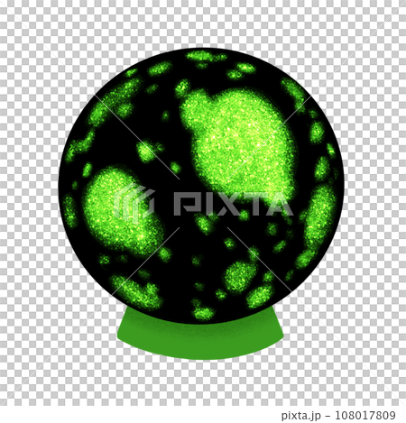 Halloween Magic Crystal Ball Cartoon illustration For Halloween Festival Decoration Halloween Magic Crystal Ball Cartoon illustration For Halloween Festival Decoration 108017809