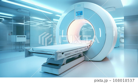 MRI - Magnetic resonance imaging scan device in Hospital. Medical Equipment and Health Care MRI - Magnetic resonance imaging scan device in Hospital. Medical Equipment and Health Care 108018537