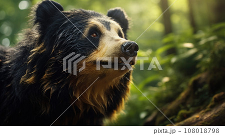 Spectacled bear or Andean bears are a subspecies that lives in South America 108018798