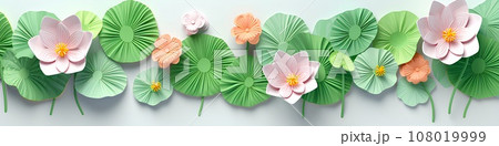 パステル調の植物たち(3D)横長 パステル調の植物たち(3D)横長 108019999