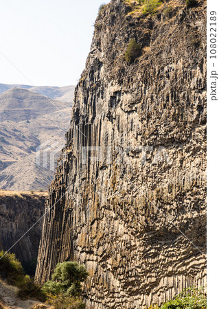 basalt rocks in Garni gorge in Armenia basalt rocks in Garni gorge in Armenia 108022189