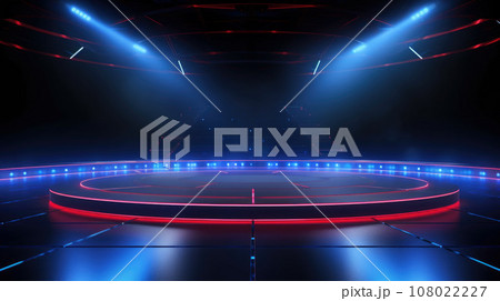 Free stage with lights, lighting devices 108022227