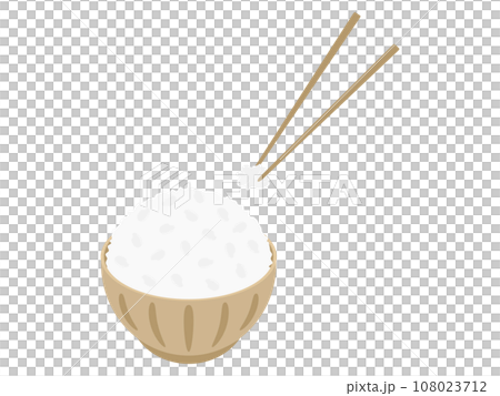 飯碗和筷子圖標白米飯 飯碗和筷子圖標白米飯 108023712