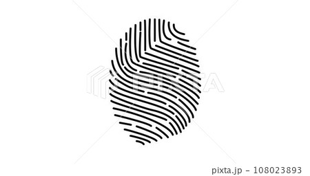 Finger print black and white icon. Fingerprint lock secure concept. Security logo vector icon illustration of unique fingerprint. 108023893