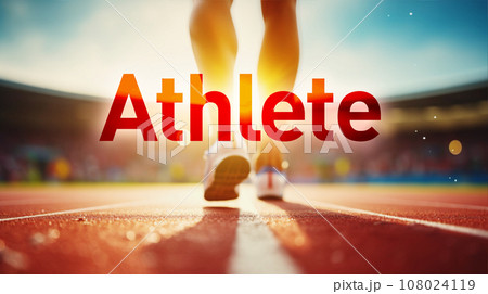 たくましいアスリートの足 sprint athlete runner and feet AI生成画像 108024119