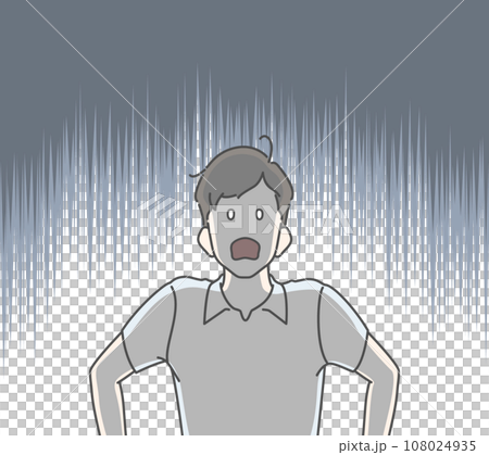 追い詰められる、絶望する男性のイメージイラスト 108024935