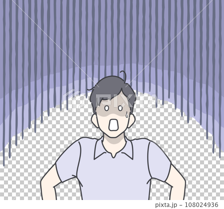 追い込まれる若い男性のイメージイラスト 108024936