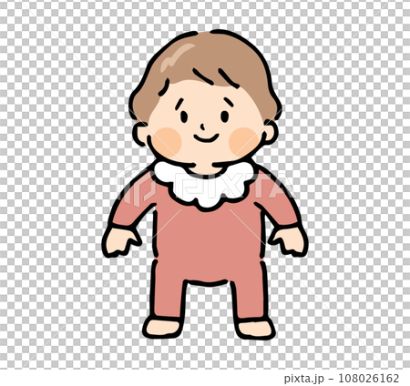 獨自站立的女嬰 108026162