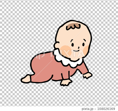 嬰兒爬行的插圖 108026169
