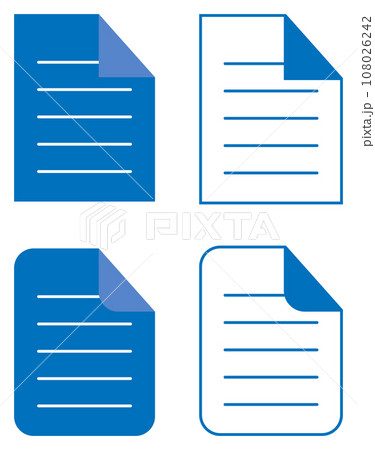ファイルアイコンセット 青 ファイルアイコンセット 青 108026242