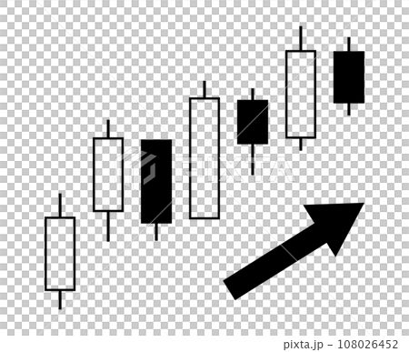 rising candlestick chart black rising candlestick chart black 108026452