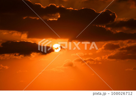 軍艦島の夕景 軍艦島の夕景 108026712