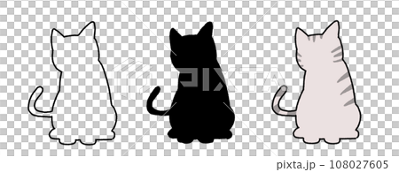 何かを見つけた猫 108027605