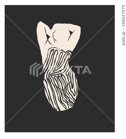 Hand drawn vector abstract graphic line art ,contemporary collection print with boho aesthetics female body graphic shapes.Fashion feminine concept design for wall decor,print,wallpaper,background. Hand drawn vector abstract graphic line art ,contemporary collection print with boho aesthetics female body graphic shapes.Fashion feminine concept design for wall decor,print,wallpaper,background. 108027675