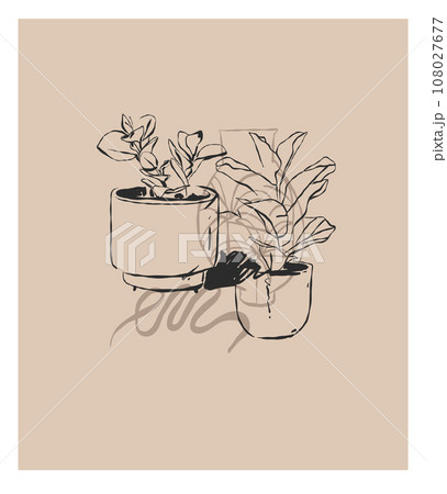 Hand drawn vector abstract graphic line art simple,contemporary collection print with boho aesthetics organic graphic shapes.Fashion feminine concept design for wall decor,print,wallpaper,background. Hand drawn vector abstract graphic line art simple,contemporary collection print with boho aesthetics organic graphic shapes.Fashion feminine concept design for wall decor,print,wallpaper,background. 108027677