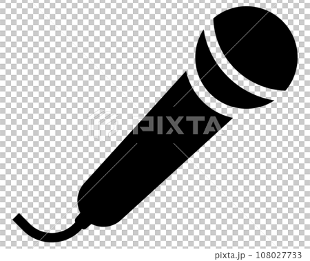 Hand microphone simple icon black 108027733