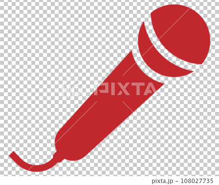 Hand microphone simple icon red Hand microphone simple icon red 108027735