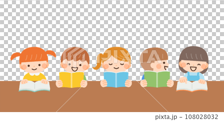 兒童讀書學習插畫素材 108028032