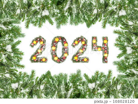 Christmas tree framework and 2024 number 108028120