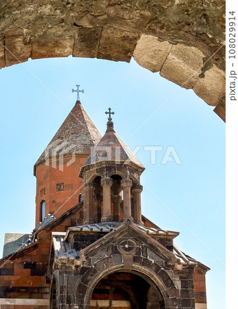 Old ancient Armenian church, religious architecture 108029914