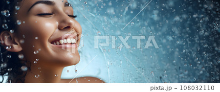 Woman with splashes of water Woman with splashes of water 108032110