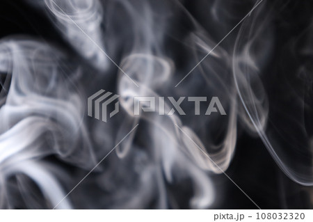 White silver smoke on a dark background, colourful abstract, white fog, minimalistic background, detailed smoke shapes 108032320
