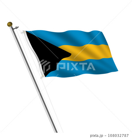 Bahamas Flagpole with clipping path 108032787
