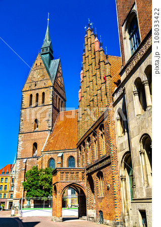 Old Town Hall and Market Church in Hannover, Germany 108033422