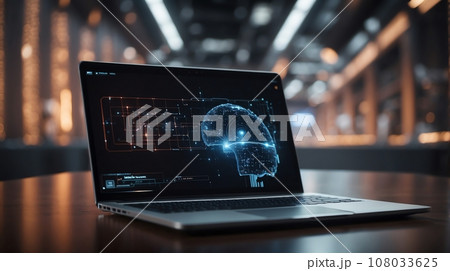 CGイラスト_PCでAIを視覚的に表示_01 CGイラスト_PCでAIを視覚的に表示_01 108033625