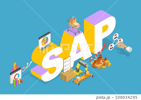 3D Isometric Flat Vector Illustration of SAPのイラスト素材 [108034295] - PIXTA