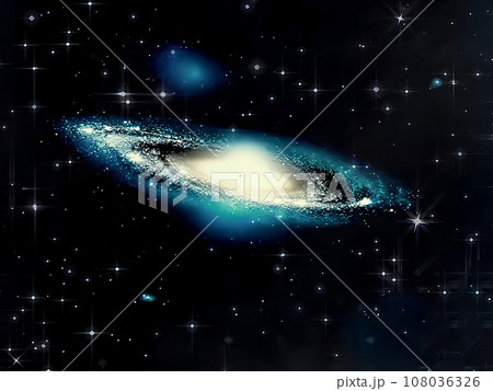 宇宙に浮かぶアンドロメダ銀河と星々の輝き（星雲・天体観測イメージ） 108036326