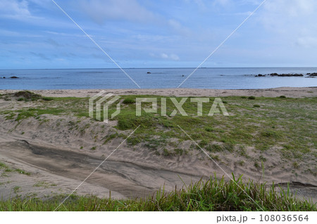 南房総・根本海水浴場の砂浜 108036564