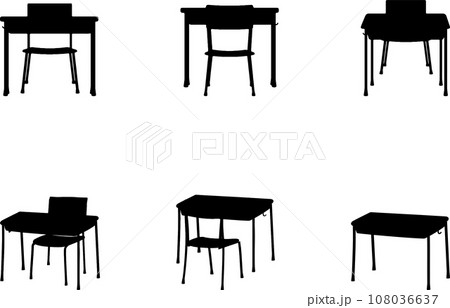 テーブルのシンプルシルエットアイコン 108036637