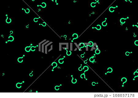 はてなマーク　クエスチョン　シェイプ　カラー　パーティクル　CG　背景　壁紙 108037178