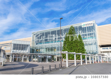 青森県青森市 青空のJR新青森駅東口 青森県青森市 青空のJR新青森駅東口 108037380