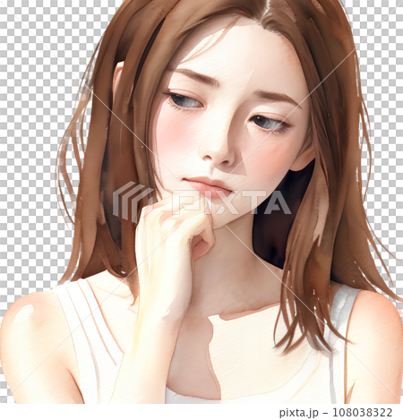 思考的女人人工智慧生成的圖像 108038322