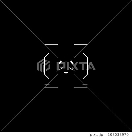 Cyberpunk style rectangle target. Futuristic...のイラスト素材 [108038970] - PIXTA