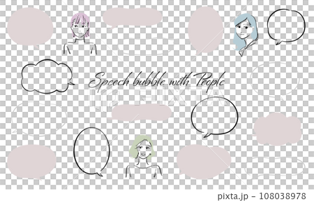 speech balloon, vector, vectors 108038978