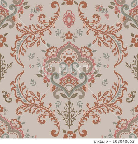 Floral decoration, paisley design seamless pattern Floral decoration, paisley design seamless pattern 108040652
