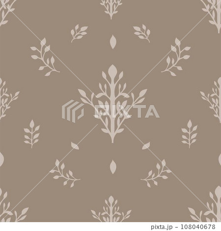 Floral ornament with leaves and branches, print 108040678