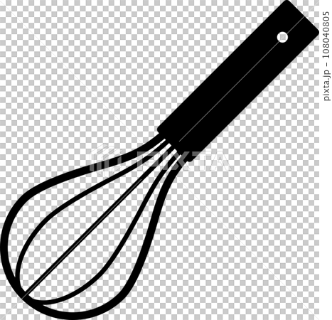 Simple monochrome illustration of a whisk Simple monochrome illustration of a whisk 108040805