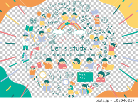 勉強する子供達 108040817