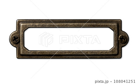 アンティークな真鍮のネームプレート アンティークな真鍮のネームプレート 108041251