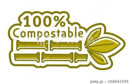 Compostable and recyclable bamboo products vector 108042595