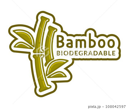 Bamboo biodegradable products material, vector 108042597