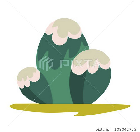 Forest with trees tops covered with snow landscape Forest with trees tops covered with snow landscape 108042735