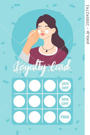 Makeup artist service, beauty routine loyalty card 108042741