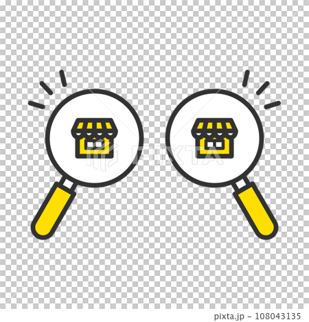 Magnifying glass icon to search for stores, shops, gourmet food, and restaurants Magnifying glass icon to search for stores, shops, gourmet food, and restaurants 108043135
